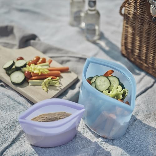 Premium Reusable Silicone Food Storage Bags (4 Count)
