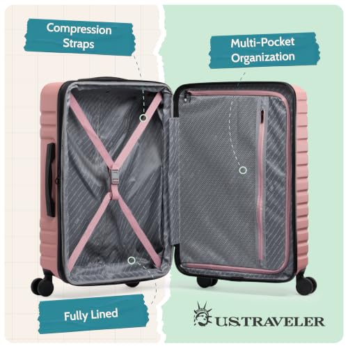 Boren Expandable Hardside Rugged Travel Luggage with 8 Spinner Wheels