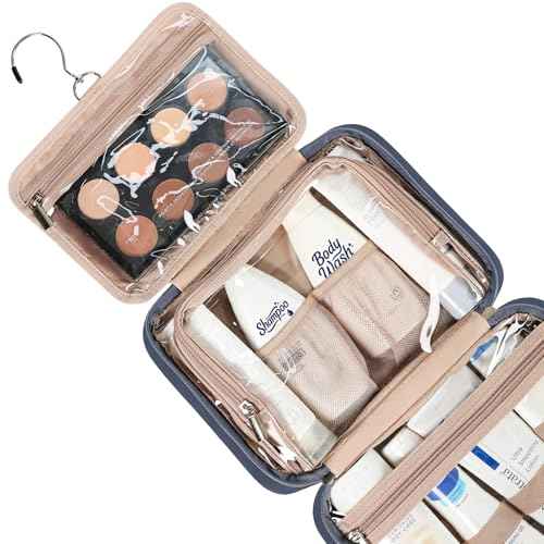 Travel Toiletry Bag for Women Hanging Organizer Makeup Case Pockets
