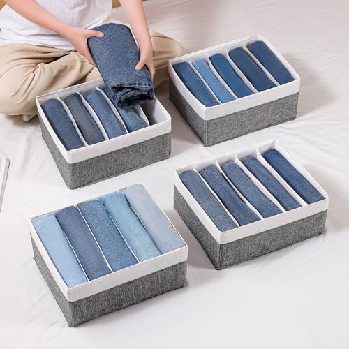 Jeans Drawer Organizers for Clothing (4 Count)