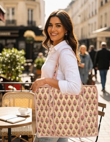100% Cotton Quilted Tote Bag For Women