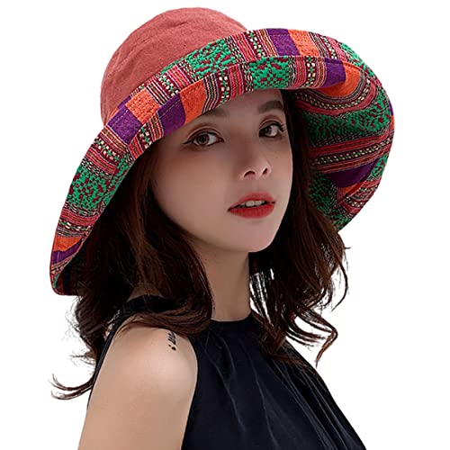Women Summer Wide Brim Sun Hat Bucket Fishing Hats UV Protection