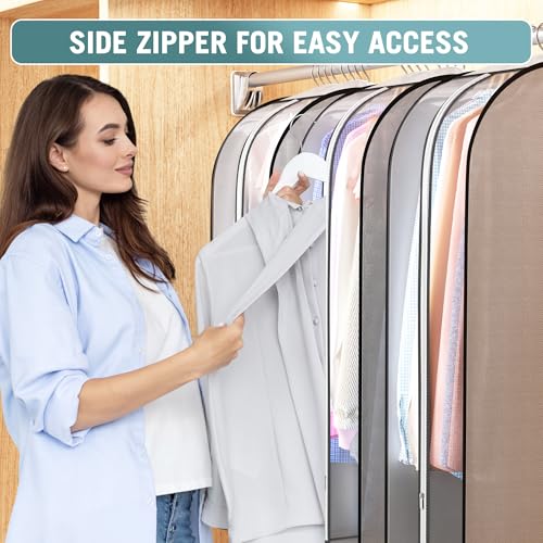 10" Gusseted Garment Bags for Hanging Clothes (3 Count)