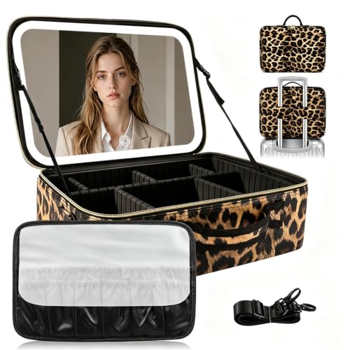 Professional Makeup Bag with LED Mirror