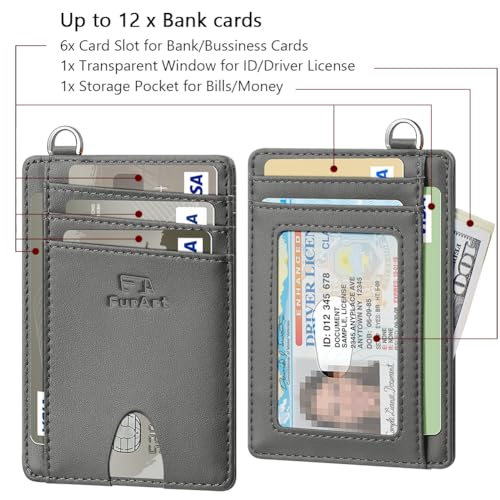 Slim Minimalist Wallet RFID Credit Card Holder for Men