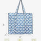 100% Cotton Quilted Tote Bag For Women