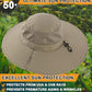 UPF50+ Mens Sun Hat Wide Brim Fishing Hat Foldable Large Brim UV Protection Sun Hat for Men Women Beach Gardening