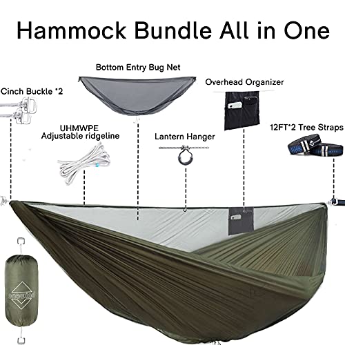 12ft Camping Double Hammock with Mosquito Net