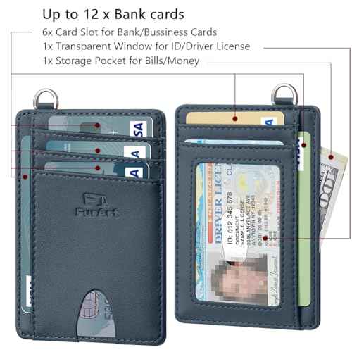 Slim Minimalist Wallet RFID Credit Card Holder for Men