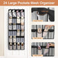24 Large Pockets Over Door Shoe Organizer