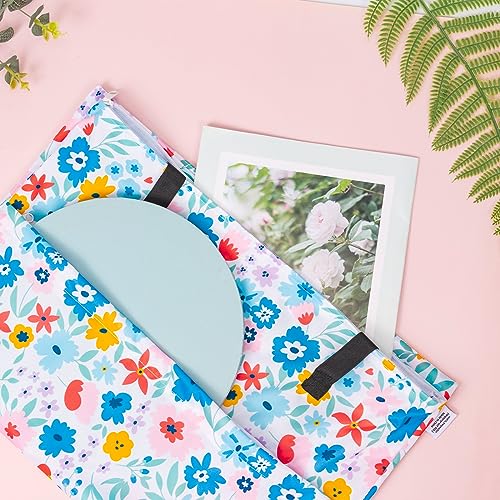 BABY 2 Pack Large Wet Dry Bag Waterproof Hanging Cloth Diaper with Double Zippered Pockets 25x18 inches (2 Count)