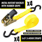 Ratchet Tie Down Straps (4 Count)