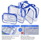 4Pcs Crystal Clear PVC Travel Toiletry Bag Kit for Women Men (4 Count)