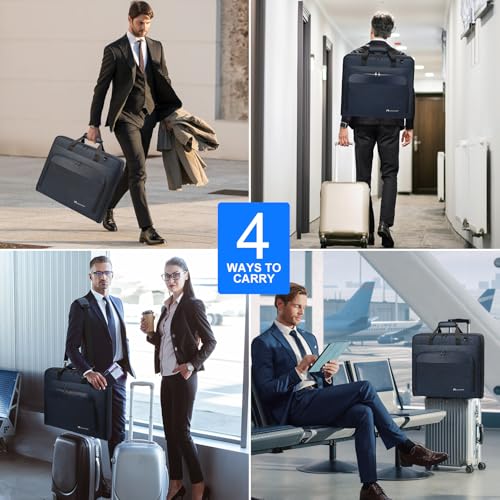Carry On Garment Bag for Hanging Suits with Shoulder Strap
