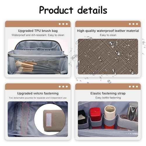 Travel Makeup Bag Organizer Cosmetic Bag (3 Count)