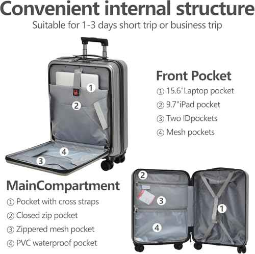3Pcs (20/24/28) Luggage Set, Lightweight HardShell Suitcase with Wheels (3 Count)