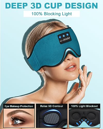 Sleep Mask with Bluetooth Headphones