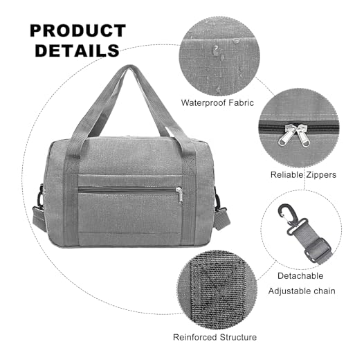 Foldable Carry on Luggage Bag 22x14x9 Personal Item Bag for Airplanes Travel Duffel Bag for Women and Men