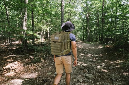 Military Tactical Backpack for Men and Women 45L Army 3 Days Assault Pack Bag Large Rucksack with Molle System Army Green