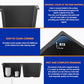 33 inch Quartz Matte Black Granite Composite Double Bowl Undermount Kitchen Sink Basin Deep 50