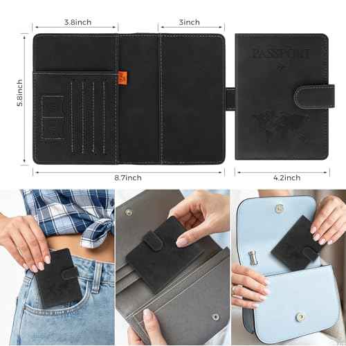 3 Pack Passport Holder + 2 PVC Covers (3 Count)