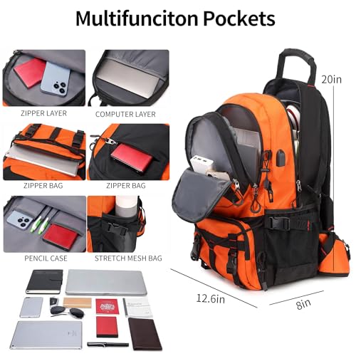 Nerlion 40L Hiking Backpack Travel Backpack for Men Women Camping Waterproof Outdoor Hiking Daypack Lightweight Backpack