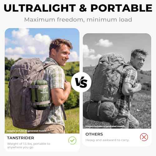 Lightweight Warm Weather Sleeping Bag for Adults
