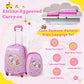 Kids Luggage 12" Toddler Backpack & 16" Travel Suitcase with Wheels