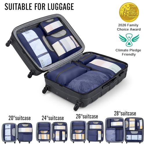 10 Set Packing Cubes for Travel Essentials (99 Count)