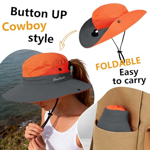 Women's Ponytail Safari Sun Hat