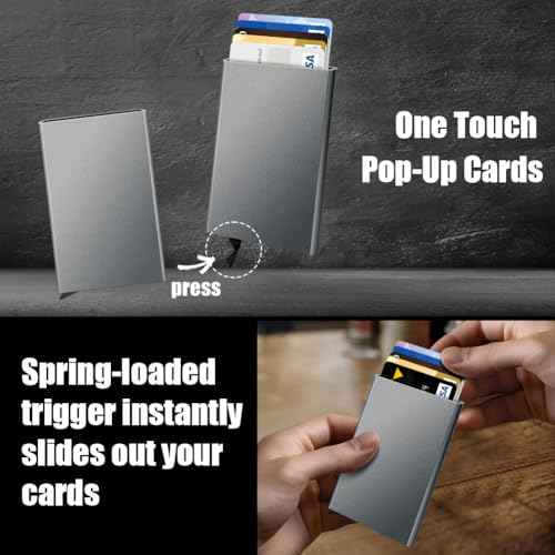 Slim Minimalist Wallet RFID Credit Card Holder for Men
