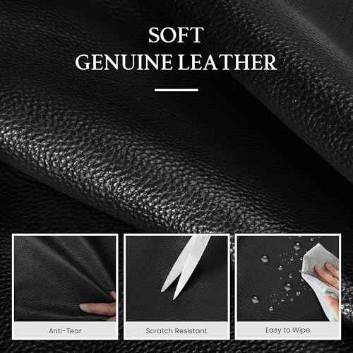 Black Genuine Leather Crossbody Bags for Women Travel Wallet Purse