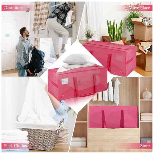 4 Pack Heavy Duty Extra Large Moving Bags with Handles (4 Count)