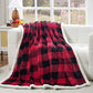 Sherpa Fleece Throw Blanket 80" x 90" Reversible Plush Fluffy Large Big Blanket Lattice Flannel Blankets for All Season Use