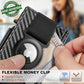 Men Airtag Leather Wallet Metal Case Money Clip