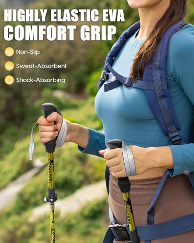 Hiking Poles 7075 Aluminum Tri (2 Count)