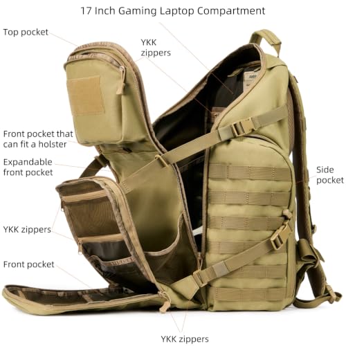 52L 1050D Heavy Duty Tactical Backpack