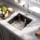 14 x 14 Inch Gloss Black Undermount Kitchen Sink