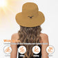 Sun Hats for Women Bucket Hat UV Protection Fishing Hat Wide Brim Safari Hats 2 in 1 Zip