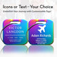 Customizable Stainless Steel Square Luggage Tags
