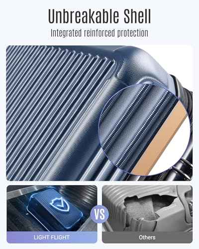 3 Piece Luggage Sets With Spinner Wheels Hardshell TSA Lock