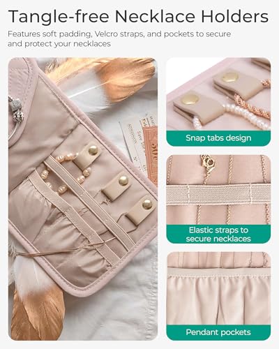 Travel Jewelry Organizer Case Foldable Jewelry Roll
