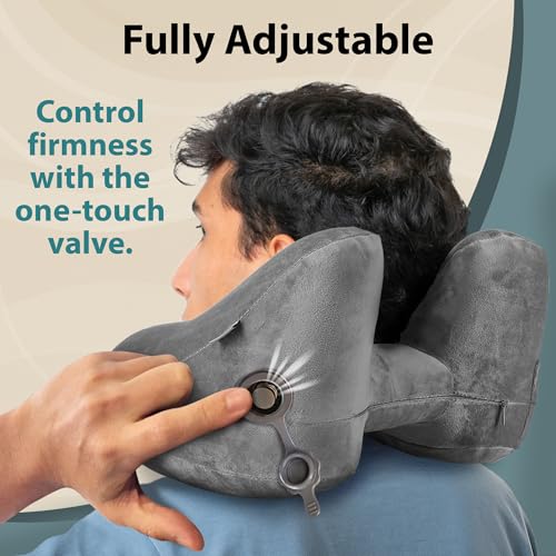 Air Inflatable Neck Pillow for Traveling on Plane