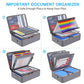 Fireproof File Organizer Bag with 13 Pockets Accordion File Folder