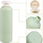 13.5 oz Plastic Travel Shampoo Bottles, Refillable Flip Cap Squeeze Bottles for Toiletries, Large Leakage-proof Travel Shampoo and Conditioner Container (Blue and Green)
