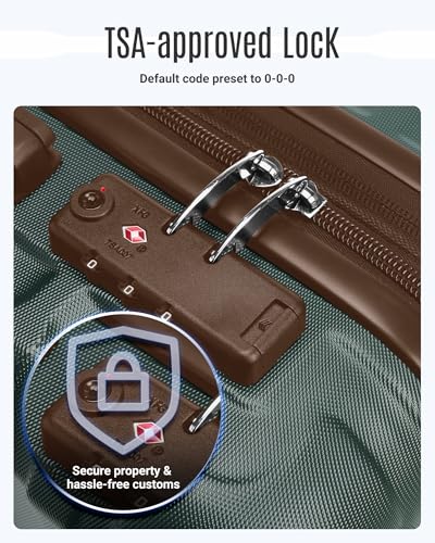 Luggage Sets 3 Pcs Suitcase with Wheel (3 Count)