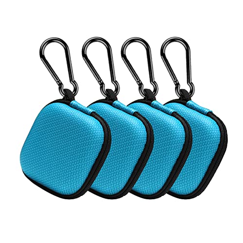Earbud Case Hard EVA Earphone Carrying Case Cell Phone Accessories Storage Bag with Carabiner for Airpods Headset Earphone Flash Drive Charging Cable Key Wall Charger USB Adapter Cable