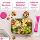 Stainless Steel Bento Box + Condiment Container (6 Count)