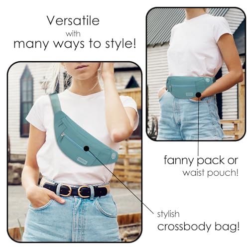 Small Crossbody Bags Sling Fanny Pack for Men with Adjustable Straps