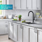 Bellucci Workstation 33 in. Drop In Single Bowl Granite Kitchen Sink in White with Accessories